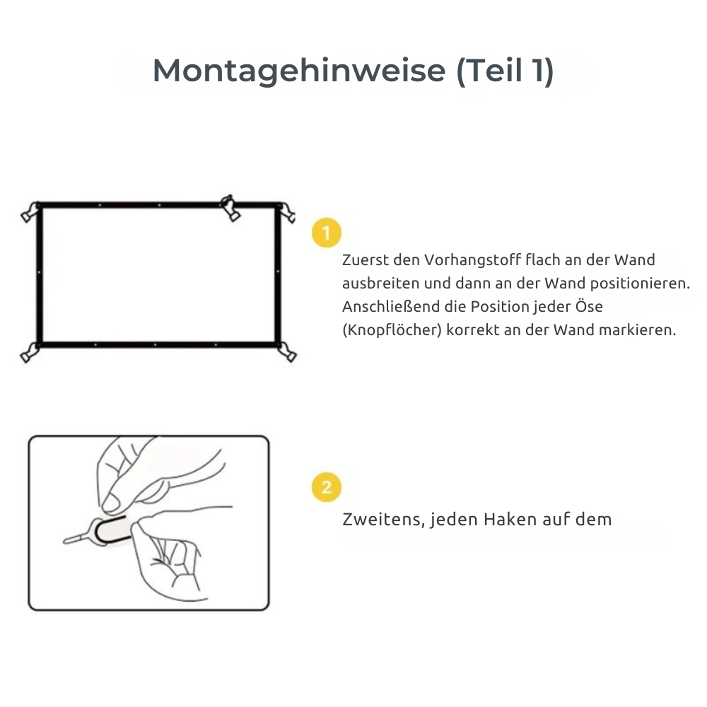TinyBeam™ 100” Projektionsleinwand